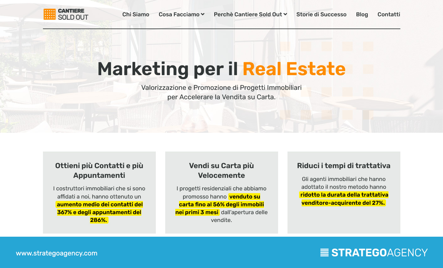 Sito Web Cantiere Soldout