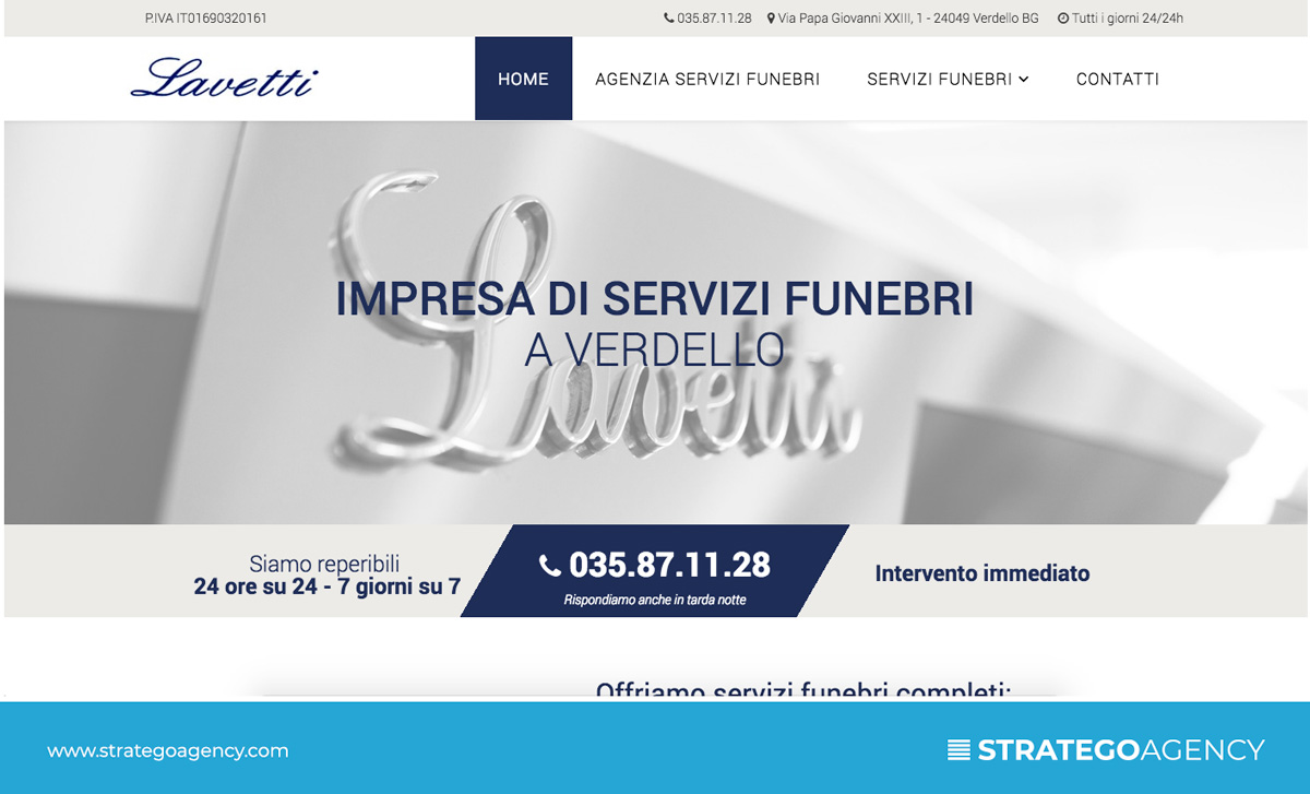 Sito Web Impresa Funebre Lavetti